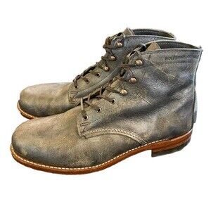 Wolverine Evan’s 1000 Mile Rough Out Distressed Metallic Gray Boots Women Sz.9.5